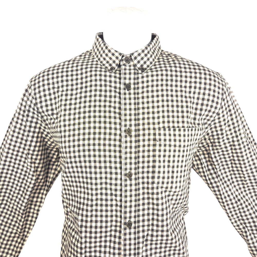 Rag & Bone Mens Black White Gingham Button Down Shirt Long Sleeve Size M